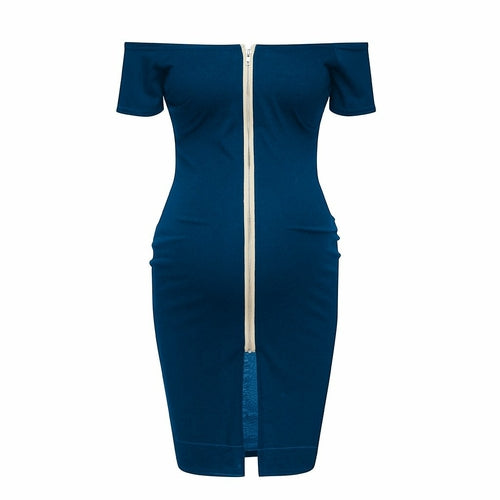 Maternity Clothing Dresses Skirt Pure Color Short Sleeves One Shoulder