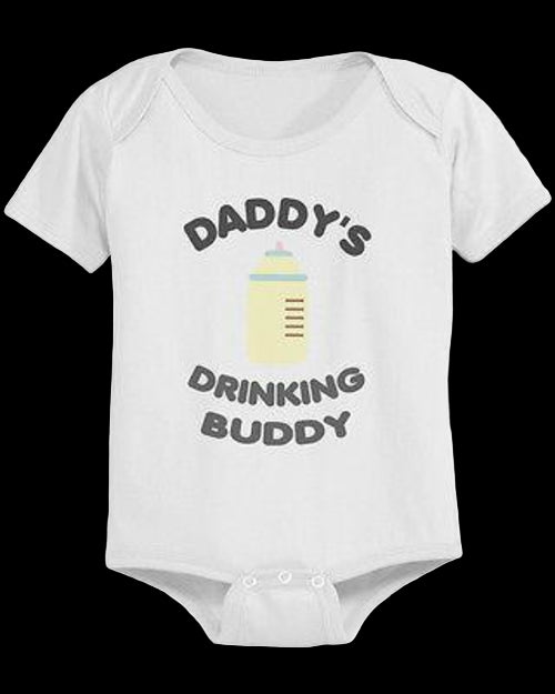 Daddy's Drinking Buddy Cute Baby Bodysuit -
